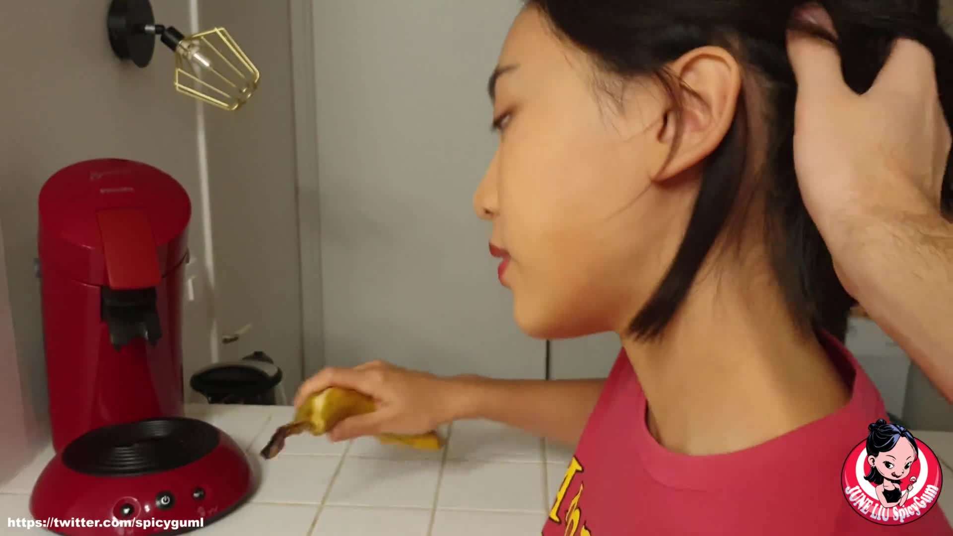 June Liu 刘玥  SpicyGum - Chinese Teen fucking hard with her German BF (Short V - JL_028)
